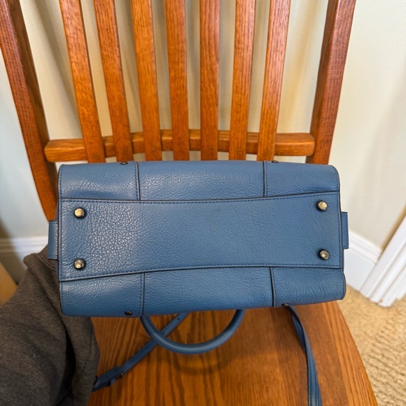 Coach Mercer Blue Crossbody Satchel Purse Multiple Pockets Roomy Dustbag - Picture 13 of 16